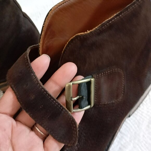 Walk-Over Suede Buckle Strap Mens Ankle Boots Size 9 Made In USA main image 7
